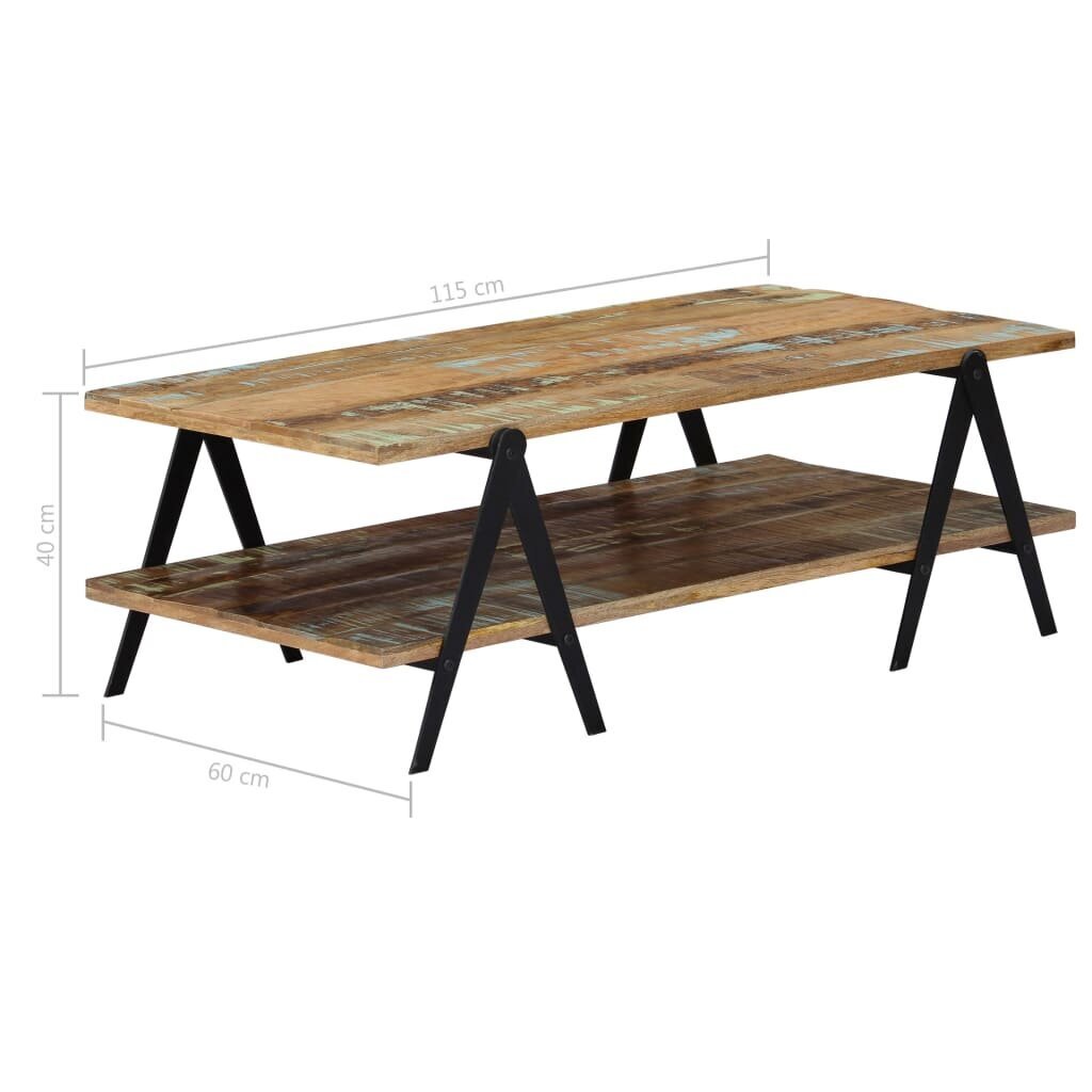 vidaXL Sohvapöytä 115x60x40 cm kierrätetty puu hinta ja tiedot | Sohvapöydät | hobbyhall.fi