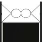 vidaXL 4-paneelinen tilanjakaja musta 160x180 cm hinta ja tiedot | Sermit ja tilanjakajat | hobbyhall.fi