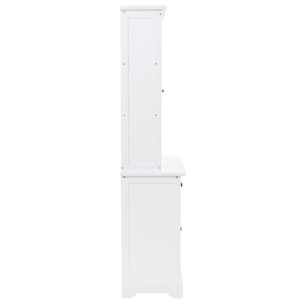 vidaXL Senkki 4 ovella MDF ja mänty 80x40x180 cm hinta ja tiedot | Olohuoneen kaapit ja lipastot | hobbyhall.fi