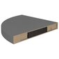 vidaXL Kelluvat kulmahyllyt 4 kpl korkeakiilto harmaa 35x35x3,8 cm MDF hinta ja tiedot | Hyllyt | hobbyhall.fi