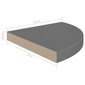 vidaXL Kelluvat kulmahyllyt 4 kpl korkeakiilto harmaa 35x35x3,8 cm MDF hinta ja tiedot | Hyllyt | hobbyhall.fi