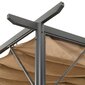 vidaXL Pergola sisäänvedettävä katto taupe 3x3 m teräs 180 g/m² hinta ja tiedot | Puutarhapaviljongit | hobbyhall.fi