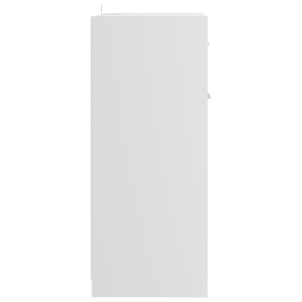 vidaXL Kylpyhuonekaappi korkeakiilto valkoinen 60x33x80 cm lastulevy hinta ja tiedot | Kylpyhuonekaapit | hobbyhall.fi