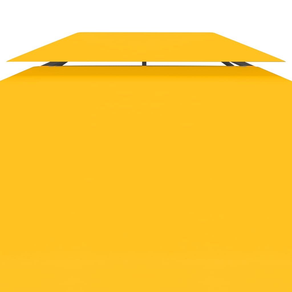 vidaXL 2-kerroksinen huvimajan katto 310 g/m² 4x3 m keltainen hinta ja tiedot | Puutarhapaviljongit | hobbyhall.fi