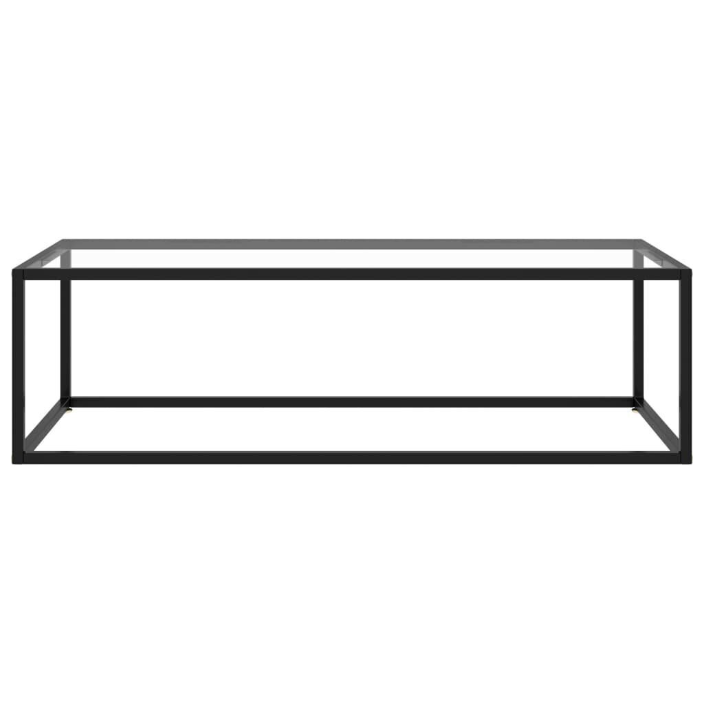 vidaXL Sohvapöytä musta karkaistu lasi 120x50x35 cm hinta ja tiedot | Sohvapöydät | hobbyhall.fi