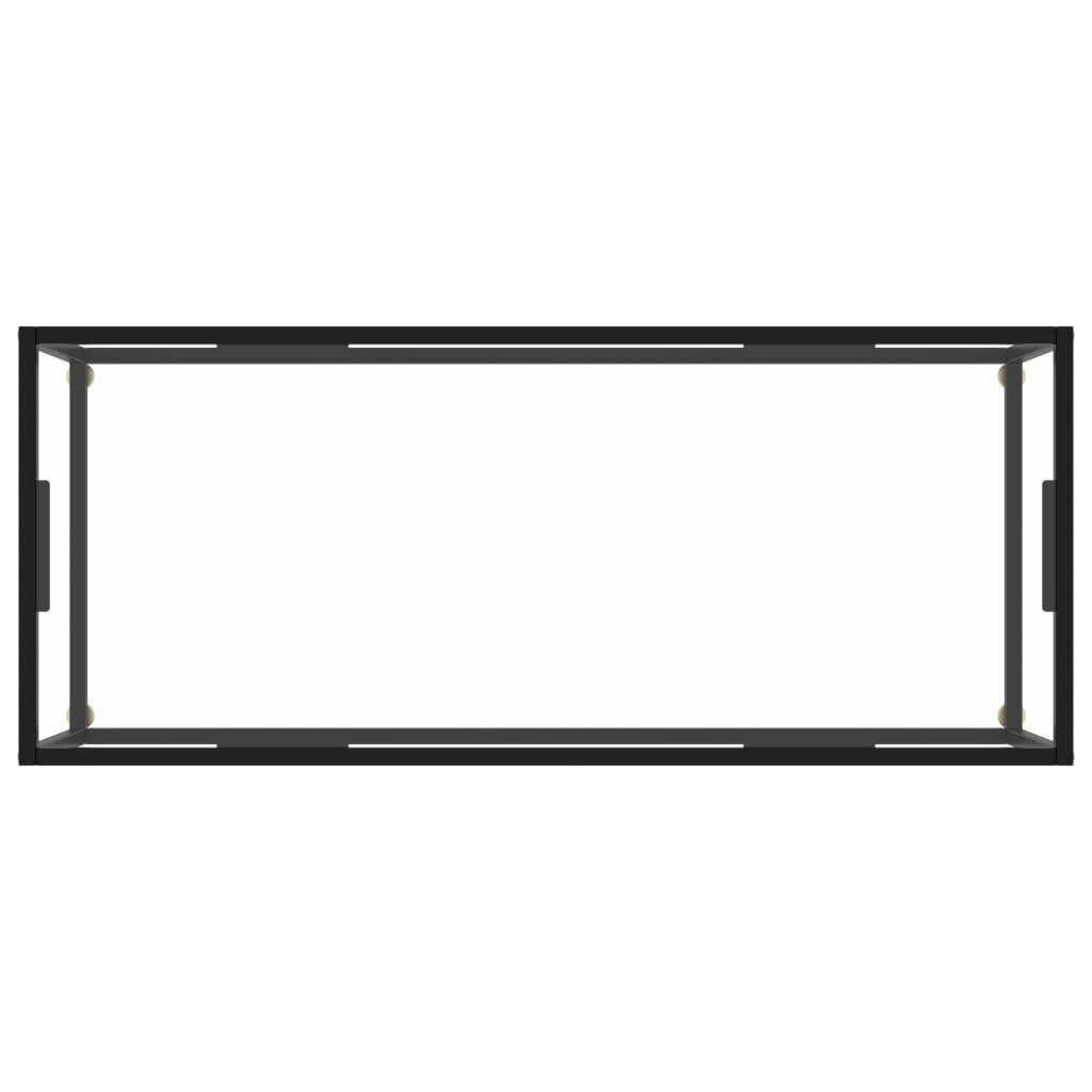 vidaXL Sohvapöytä musta karkaistu lasi 120x50x35 cm hinta ja tiedot | Sohvapöydät | hobbyhall.fi