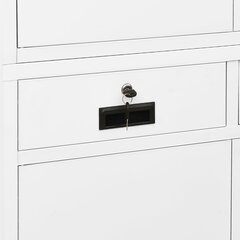 vidaXL Toimistokaappi valkoinen 90x40x180 cm teräs hinta ja tiedot | Olohuoneen kaapit ja lipastot | hobbyhall.fi