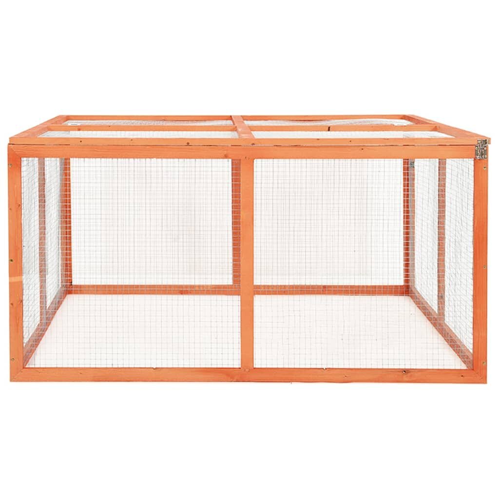 vidaXL Kaninkoppi 124x120x60 cm täysi kuusi hinta ja tiedot | Kuljetushäkit ja kuljetuslaatikot | hobbyhall.fi