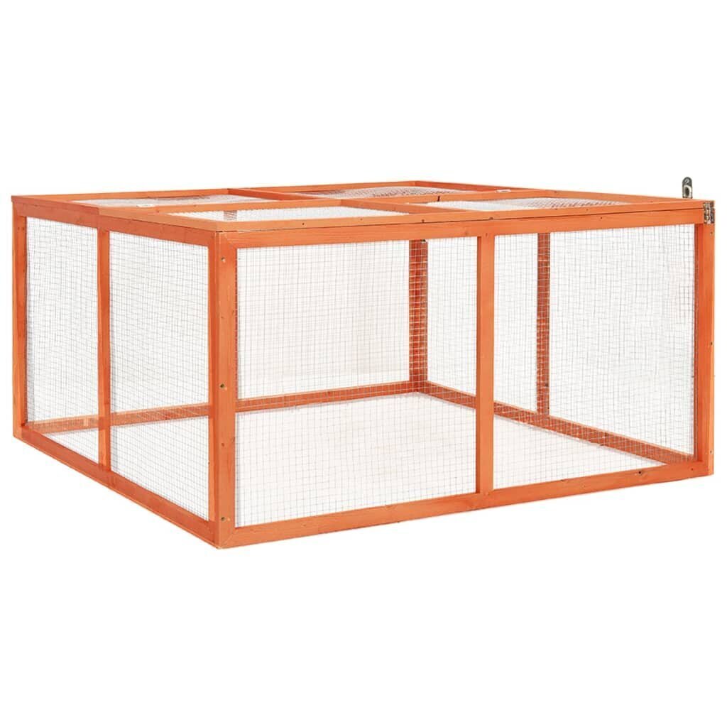 vidaXL Kaninkoppi 124x120x60 cm täysi kuusi hinta ja tiedot | Kuljetushäkit ja kuljetuslaatikot | hobbyhall.fi