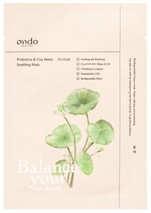 Silottava lehtinaamio Ondo Beauty 36.5 Probiotics & Cica Water 25 ml hinta ja tiedot | Kasvonaamiot ja silmänalusaamiot | hobbyhall.fi