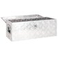 vidaXL Säilytyslaatikko hopea 70x31x27 cm alumiini hinta ja tiedot | Työkalupakit ja muu työkalujen säilytys | hobbyhall.fi