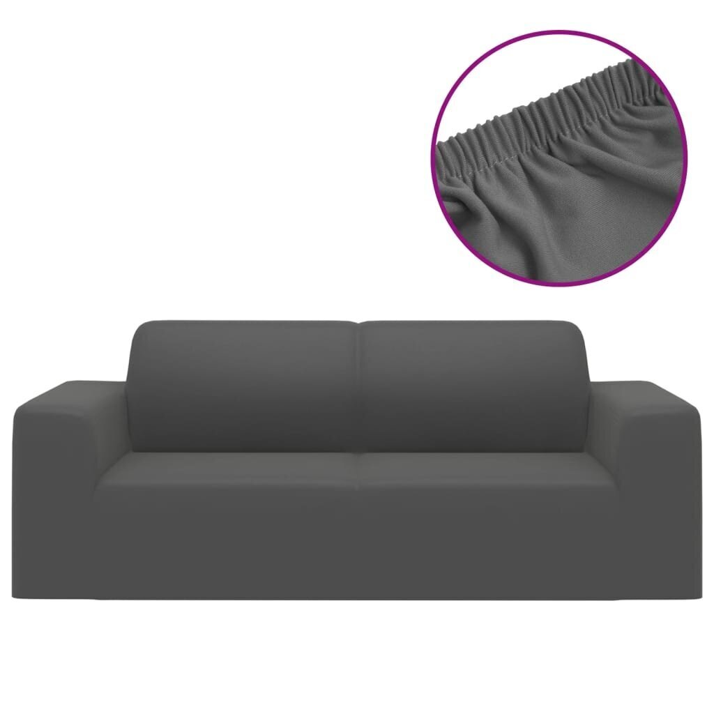vidaXL Joustava 2-istuttavan sohvan päällinen antr. polyesteri jersey hinta ja tiedot | Huonekalujen päälliset | hobbyhall.fi