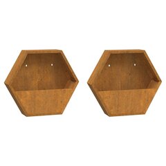 vidaXL Kukkalaatikot 2 kpl ruoste Corten teräs 46x10x40 cm hinta ja tiedot | Istutusruukut ja minikasvihuoneet | hobbyhall.fi