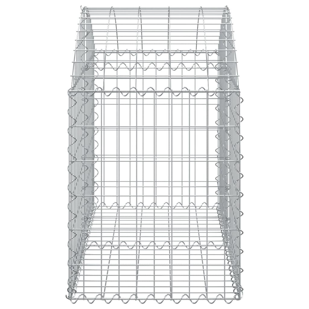 vidaXL Kaareva kivikori 100x50x60/80 cm galvanoitu rauta hinta ja tiedot | Kukkalaatikot | hobbyhall.fi