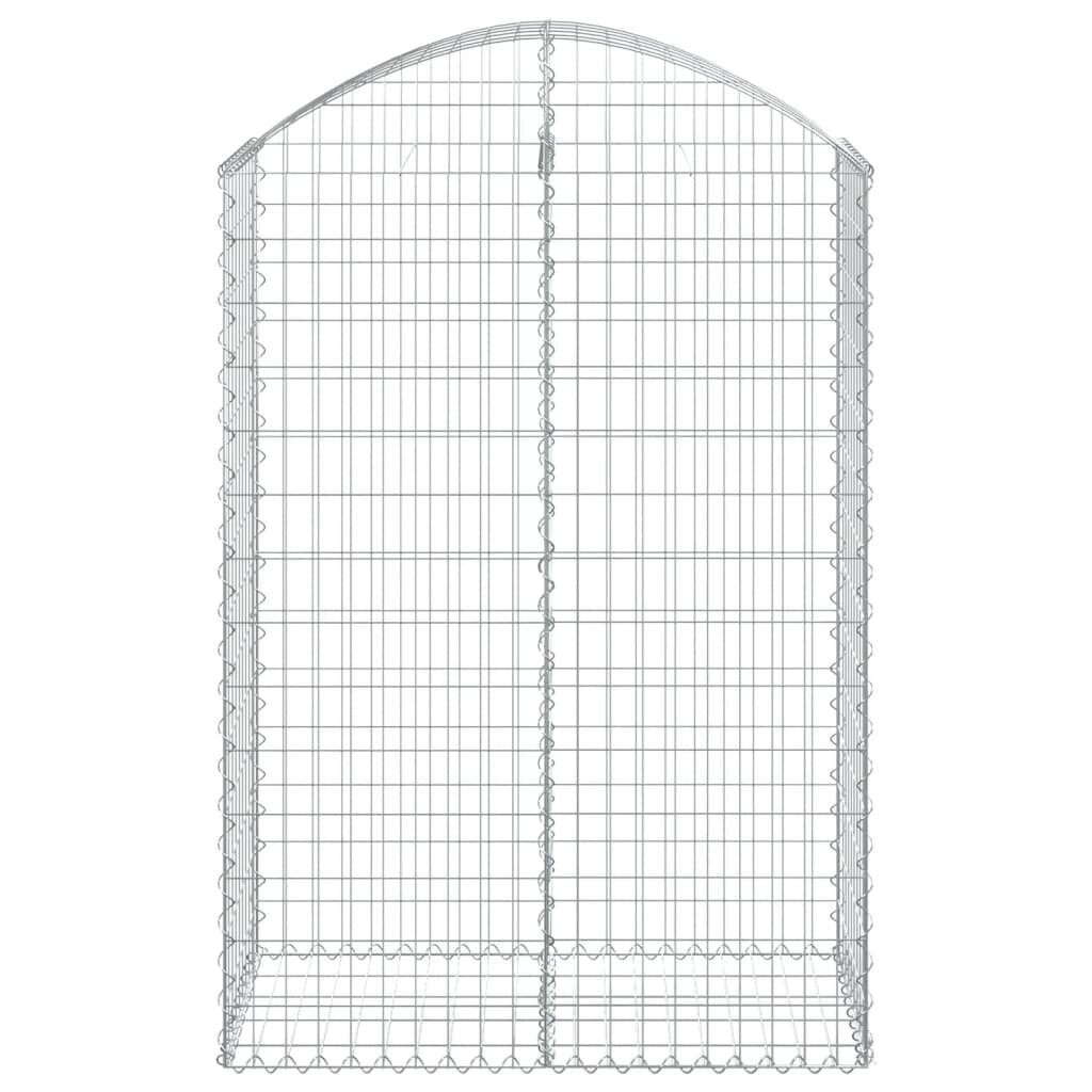 vidaXL Kaareva kivikori 100x50x140/160 cm galvanoitu rauta hinta ja tiedot | Aidat ja tarvikkeet | hobbyhall.fi