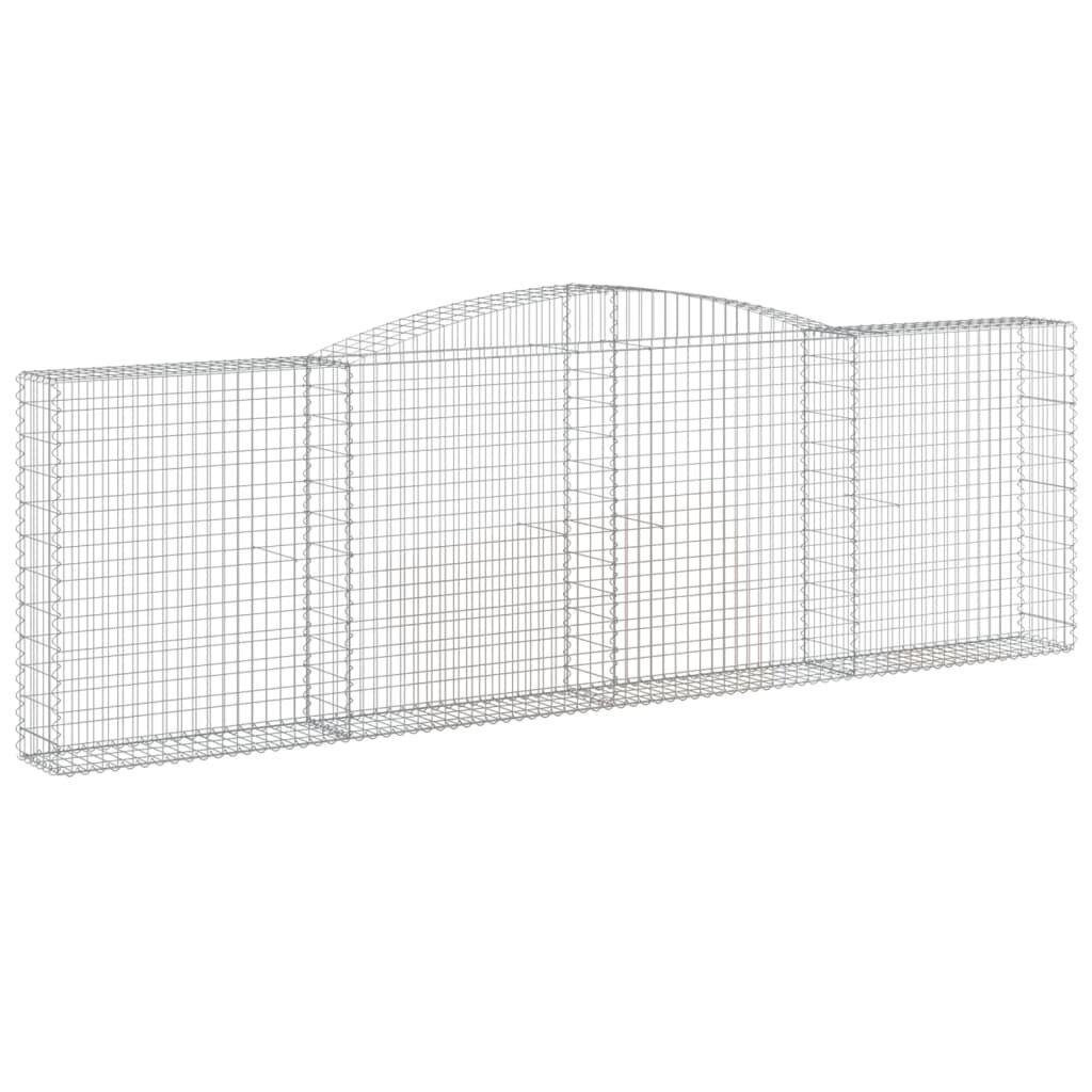 vidaXL Kaarevat kivikorit 2 kpl 400x30x120/140 cm galvanoitu rauta hinta ja tiedot | Aidat ja tarvikkeet | hobbyhall.fi