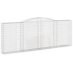 vidaXL Kaarevat kivikorit 2 kpl 400x30x140/160 cm galvanoitu rauta hinta ja tiedot | Aidat ja tarvikkeet | hobbyhall.fi