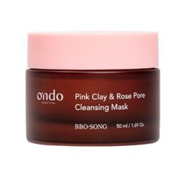 Ondo Beauty 36.5 Pink Clay & Rose, huokosia puhdistava savinaamio, 50 ml hinta ja tiedot | Kasvonaamiot ja silmänalusaamiot | hobbyhall.fi