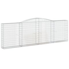 vidaXL Kaarevat kivikorit 5 kpl 400x30x120/140 cm galvanoitu rauta hinta ja tiedot | Aidat ja tarvikkeet | hobbyhall.fi