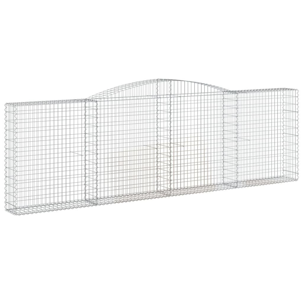 vidaXL Kaarevat kivikorit 5 kpl 400x30x120/140 cm galvanoitu rauta hinta ja tiedot | Aidat ja tarvikkeet | hobbyhall.fi