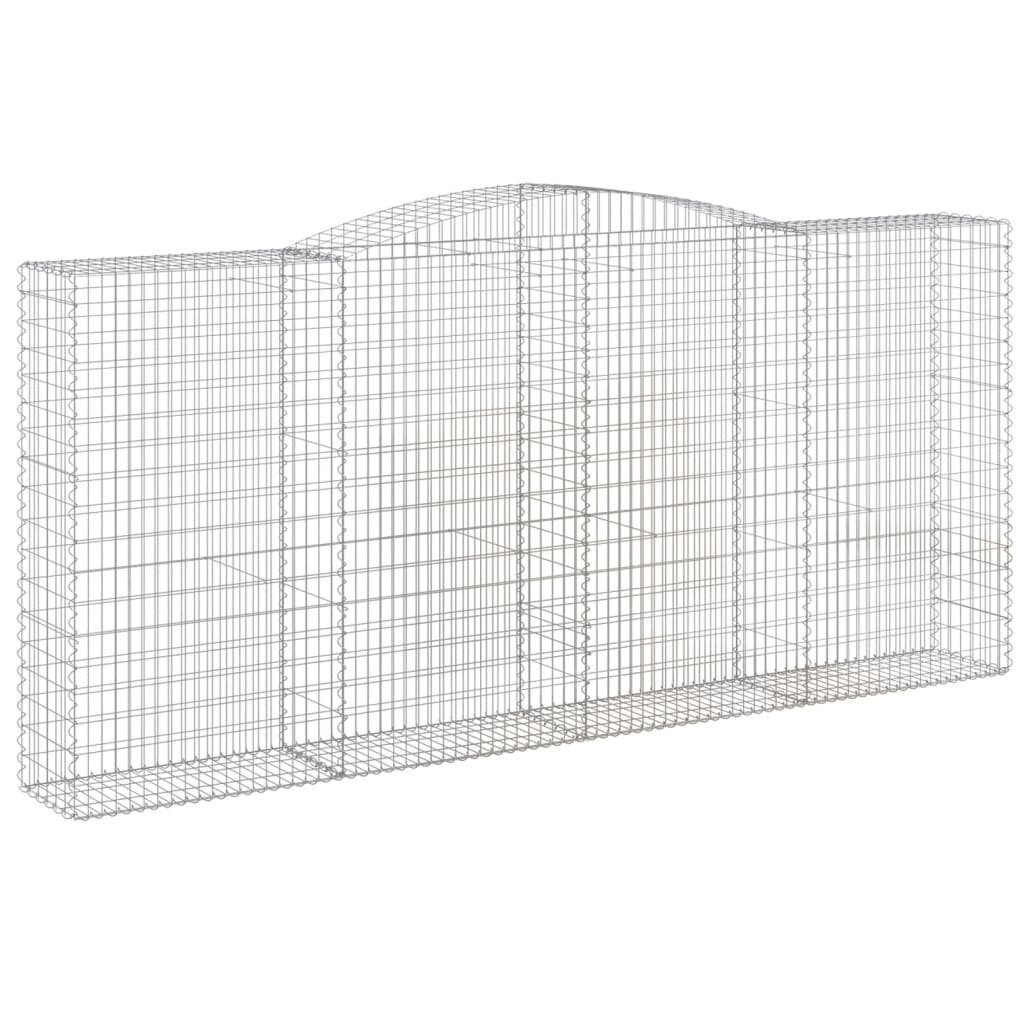 vidaXL Kaarevat kivikorit 3 kpl 400x50x180/200 cm galvanoitu rauta hinta ja tiedot | Aidat ja tarvikkeet | hobbyhall.fi