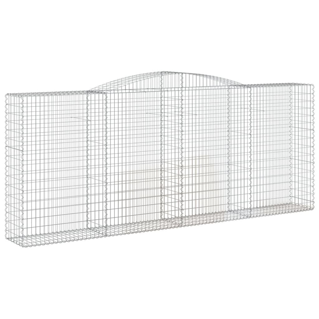 vidaXL Kaarevat kivikorit 2 kpl 400x50x160/180 cm galvanoitu rauta hinta ja tiedot | Aidat ja tarvikkeet | hobbyhall.fi