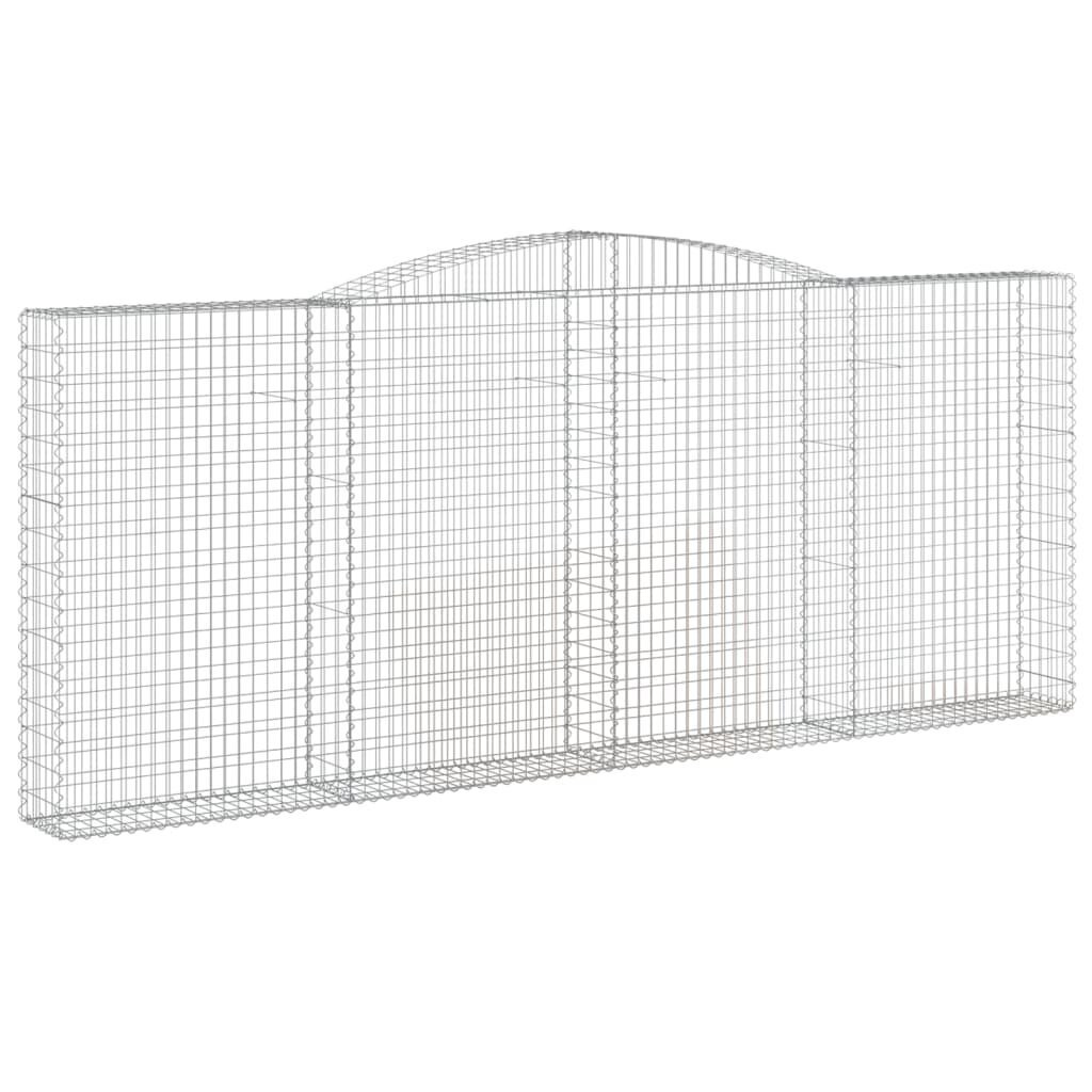 vidaXL Kaarevat kivikorit 2 kpl 400x30x160/180 cm galvanoitu rauta hinta ja tiedot | Aidat ja tarvikkeet | hobbyhall.fi