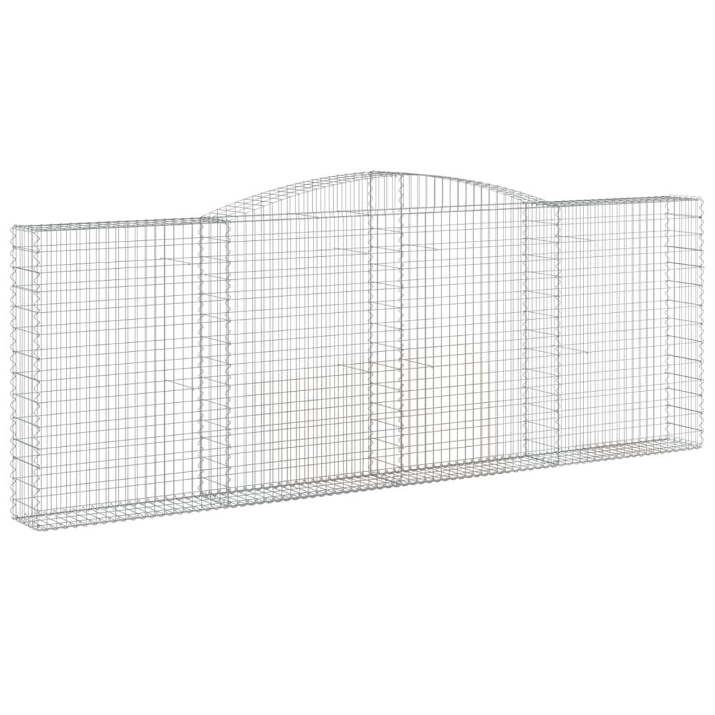 vidaXL Kaarevat kivikorit 5 kpl 400x30x140/160 cm galvanoitu rauta hinta ja tiedot | Aidat ja tarvikkeet | hobbyhall.fi