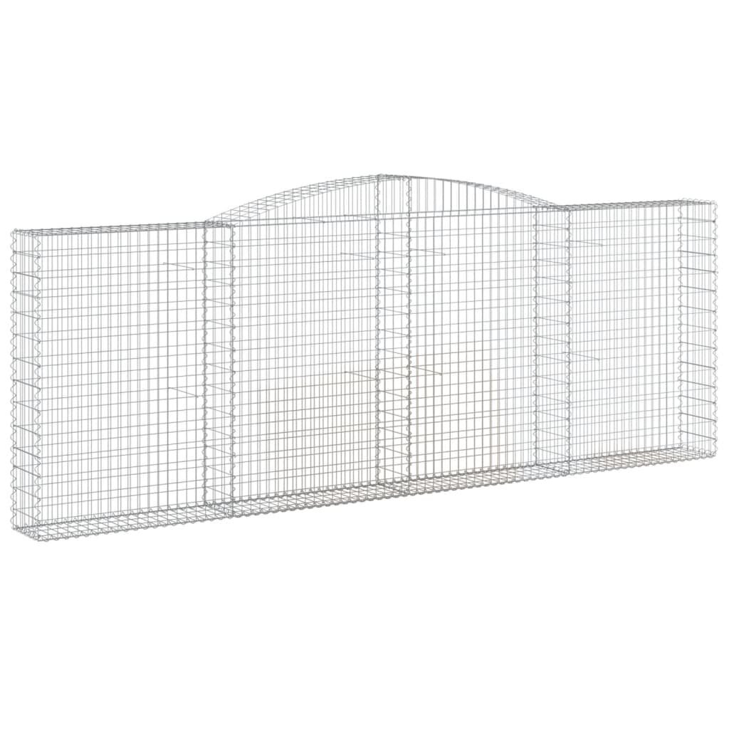 vidaXL Kaarevat kivikorit 7 kpl 400x30x140/160 cm galvanoitu rauta hinta ja tiedot | Aidat ja tarvikkeet | hobbyhall.fi