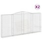 vidaXL Kaarevat kivikorit 2 kpl 400x30x180/200 cm galvanoitu rauta hinta ja tiedot | Aidat ja tarvikkeet | hobbyhall.fi