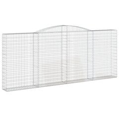 vidaXL Kaarevat kivikorit 3 kpl 400x30x160/180 cm galvanoitu rauta hinta ja tiedot | Aidat ja tarvikkeet | hobbyhall.fi