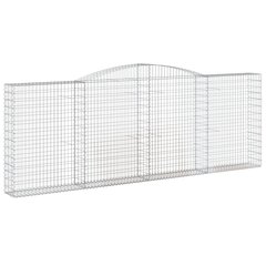 vidaXL Kaarevat kivikorit 8 kpl 400x30x140/160 cm galvanoitu rauta hinta ja tiedot | Aidat ja tarvikkeet | hobbyhall.fi