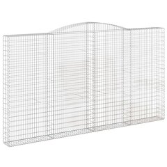 vidaXL Kaarevat kivikorit 2 kpl 400x30x220/240 cm galvanoitu rauta hinta ja tiedot | Aidat ja tarvikkeet | hobbyhall.fi