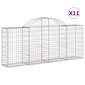 vidaXL Kaarevat kivikorit 11 kpl 200x30x80/100 cm galvanoitu rauta hinta ja tiedot | Aidat ja tarvikkeet | hobbyhall.fi