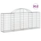 vidaXL Kaarevat kivikorit 12 kpl 200x30x80/100 cm galvanoitu rauta hinta ja tiedot | Aidat ja tarvikkeet | hobbyhall.fi