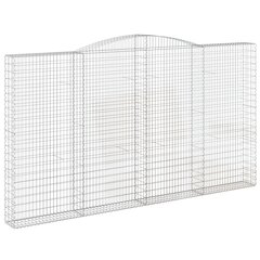 vidaXL Kaarevat kivikorit 3 kpl 400x30x220/240 cm galvanoitu rauta hinta ja tiedot | Aidat ja tarvikkeet | hobbyhall.fi