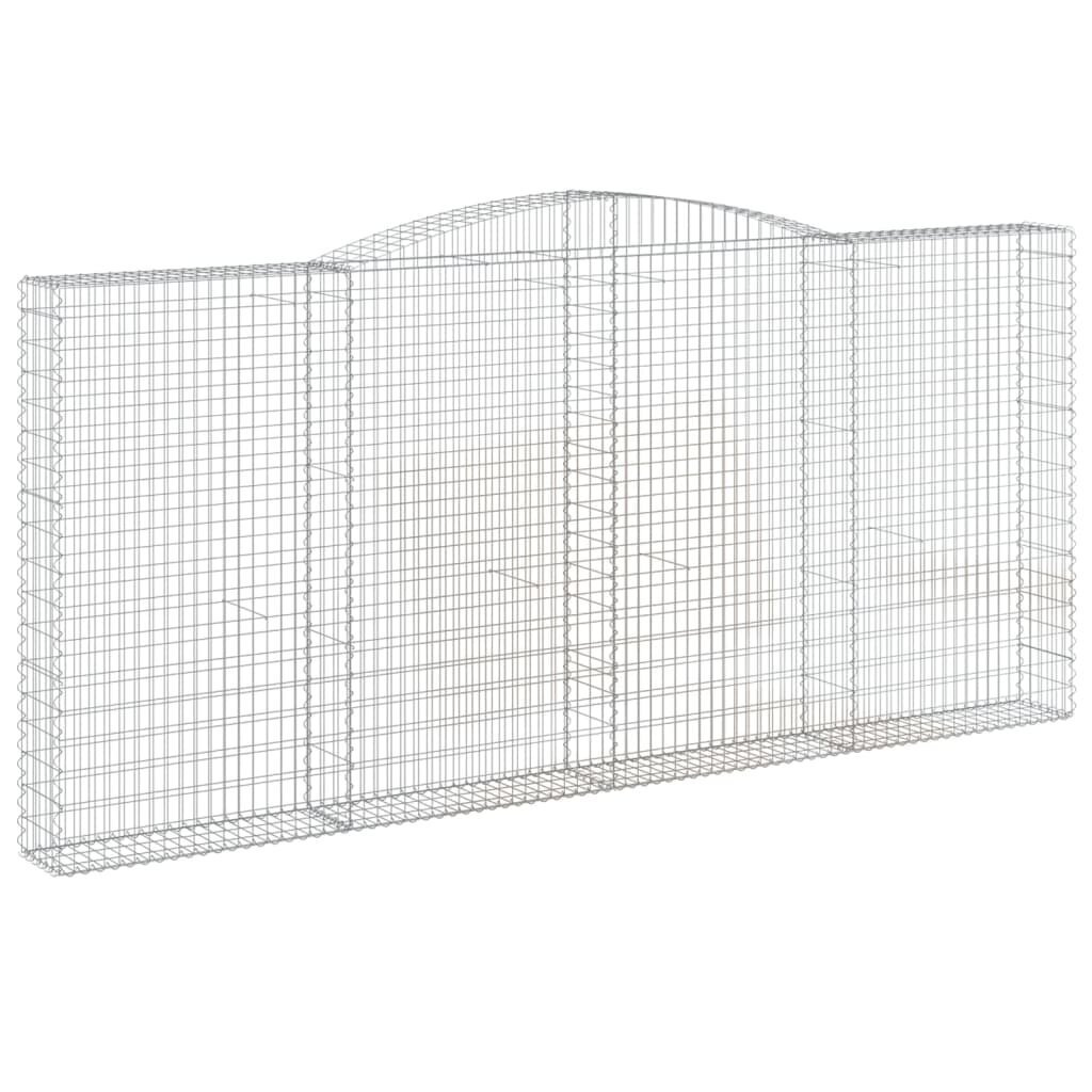 vidaXL Kaarevat kivikorit 5 kpl 400x30x180/200 cm galvanoitu rauta hinta ja tiedot | Aidat ja tarvikkeet | hobbyhall.fi