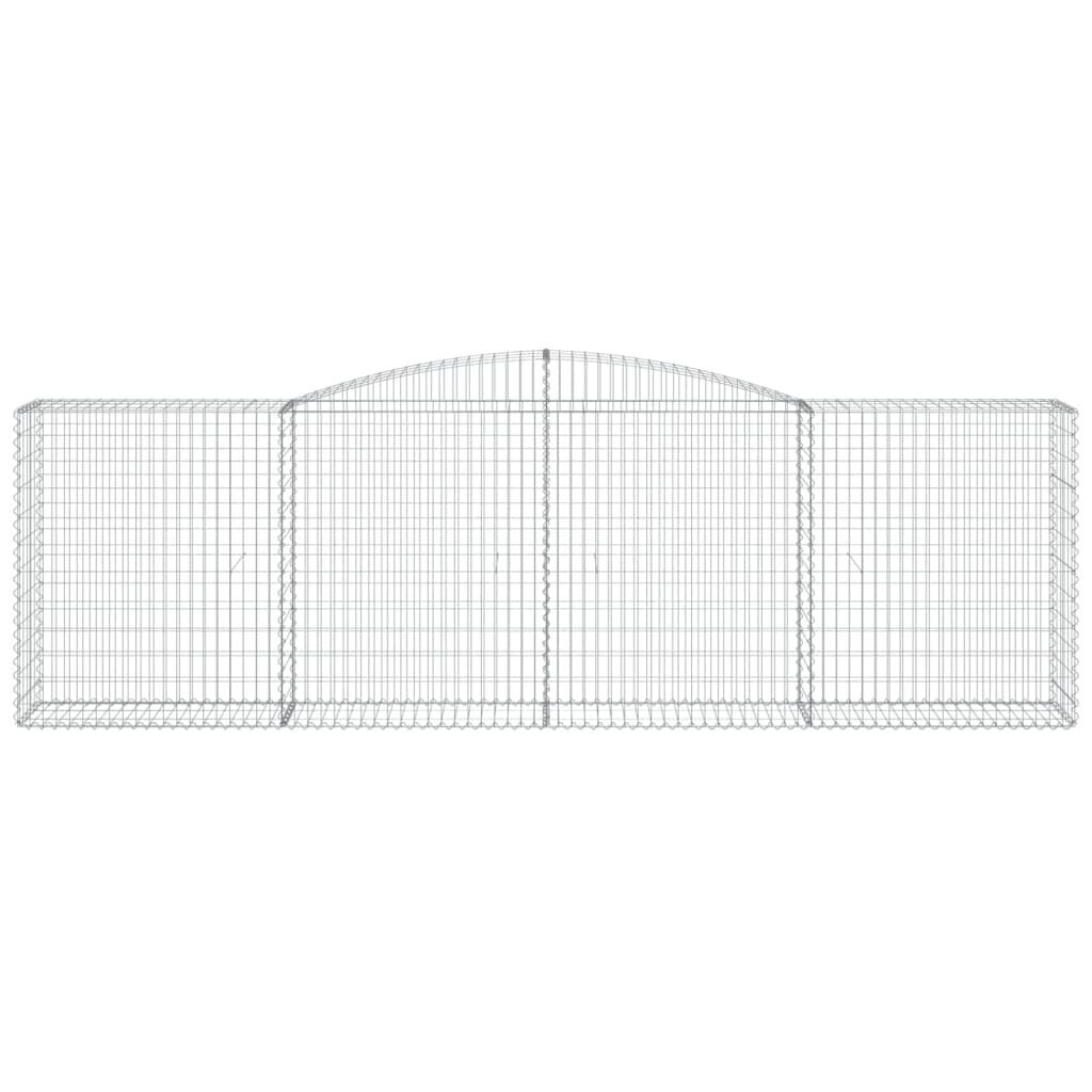 vidaXL Kaarevat kivikorit 5 kpl 400x50x120/140 cm galvanoitu rauta hinta ja tiedot | Aidat ja tarvikkeet | hobbyhall.fi