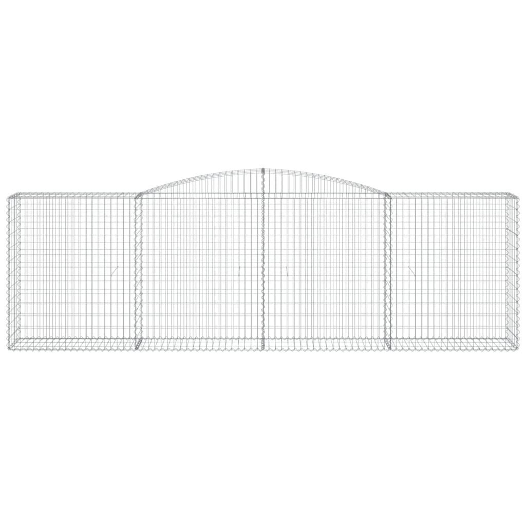 vidaXL Kaarevat kivikorit 5 kpl 400x50x120/140 cm galvanoitu rauta hinta ja tiedot | Aidat ja tarvikkeet | hobbyhall.fi