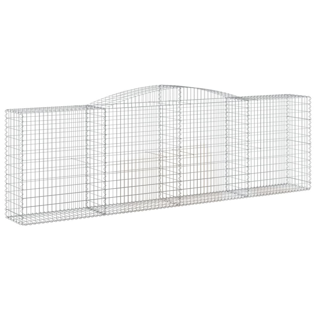 vidaXL Kaarevat kivikorit 5 kpl 400x50x120/140 cm galvanoitu rauta hinta ja tiedot | Aidat ja tarvikkeet | hobbyhall.fi