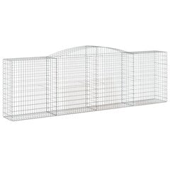 vidaXL Kaarevat kivikorit 2 kpl 400x50x120/140 cm galvanoitu rauta hinta ja tiedot | Aidat ja tarvikkeet | hobbyhall.fi