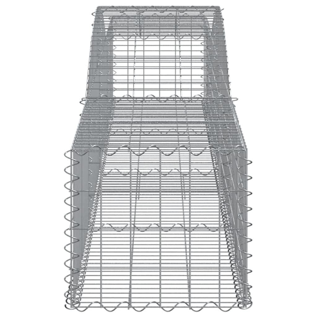 vidaXL Kaarevat kivikorit 15 kpl 400x50x40/60 cm galvanoitu rauta hinta ja tiedot | Aidat ja tarvikkeet | hobbyhall.fi