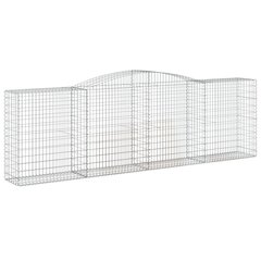 vidaXL Kaarevat kivikorit 9 kpl 400x50x120/140 cm galvanoitu rauta hinta ja tiedot | Aidat ja tarvikkeet | hobbyhall.fi