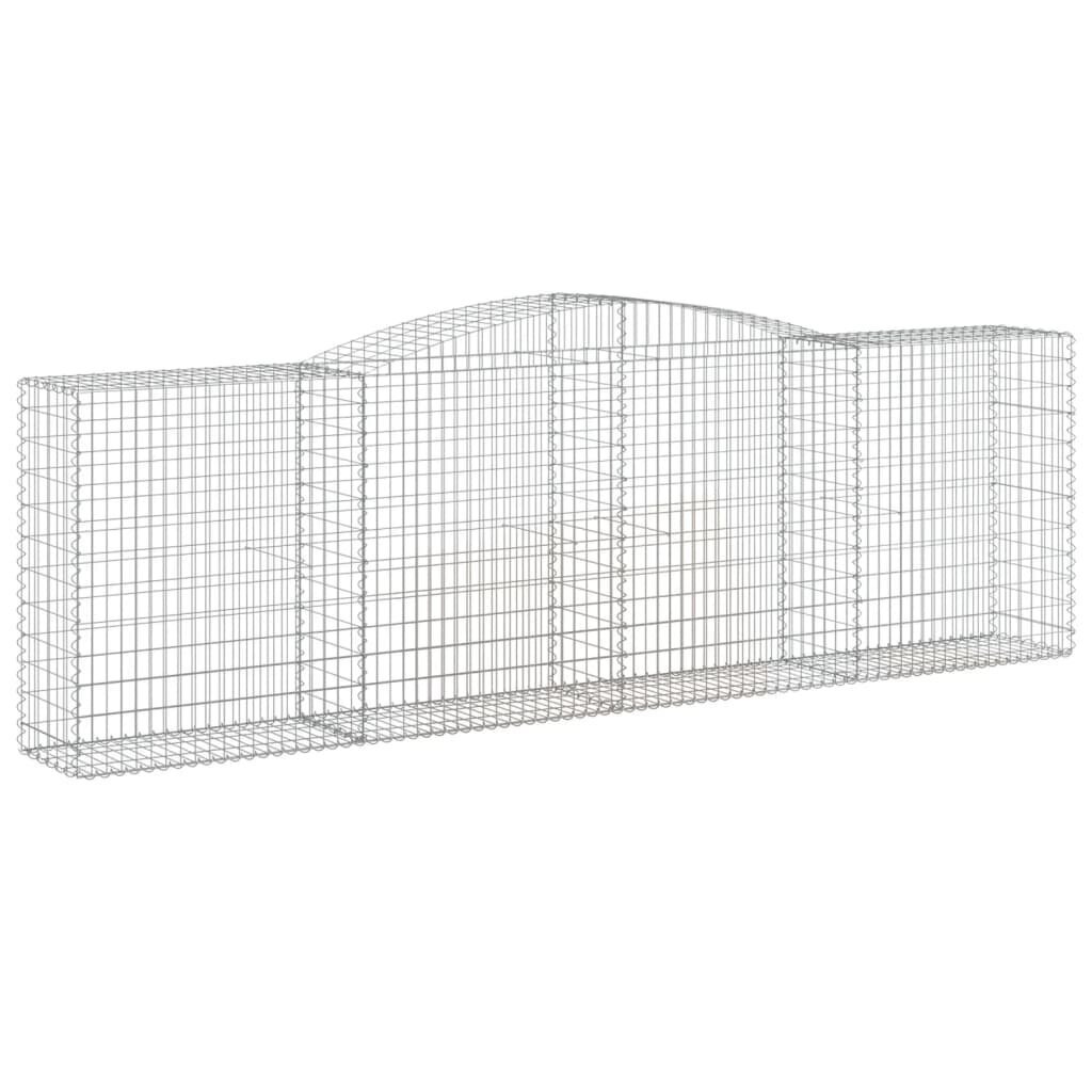 vidaXL Kaarevat kivikorit 7 kpl 400x50x120/140 cm galvanoitu rauta hinta ja tiedot | Aidat ja tarvikkeet | hobbyhall.fi