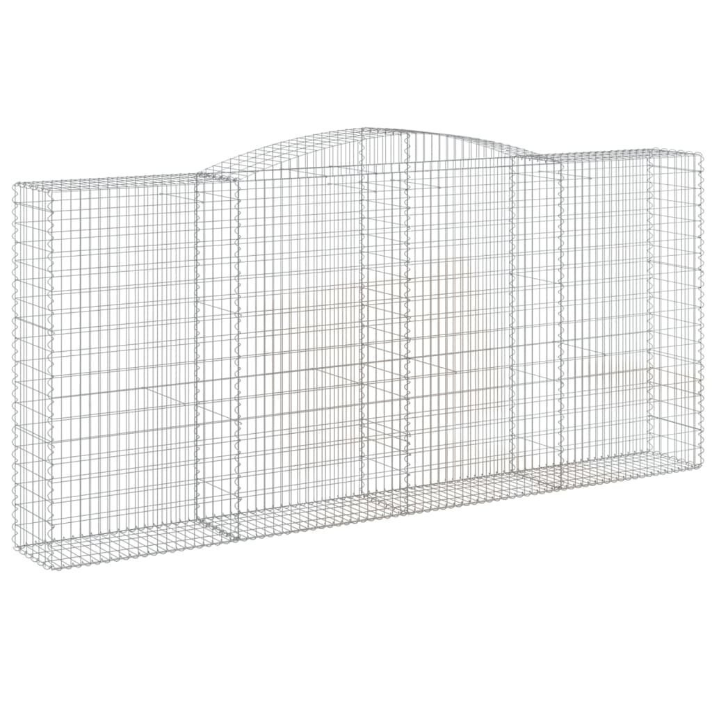 vidaXL Kaarevat kivikorit 8 kpl 400x50x180/200 cm galvanoitu rauta hinta ja tiedot | Aidat ja tarvikkeet | hobbyhall.fi