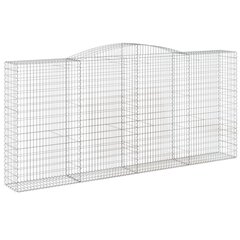 vidaXL Kaarevat kivikorit 7 kpl 400x50x180/200 cm galvanoitu rauta hinta ja tiedot | Aidat ja tarvikkeet | hobbyhall.fi