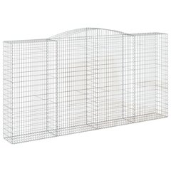 vidaXL Kaarevat kivikorit 5 kpl 400x50x200/220 cm galvanoitu rauta hinta ja tiedot | Aidat ja tarvikkeet | hobbyhall.fi