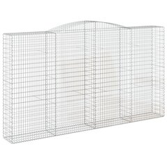 vidaXL Kaarevat kivikorit 6 kpl 400x50x220/240 cm galvanoitu rauta hinta ja tiedot | Aidat ja tarvikkeet | hobbyhall.fi