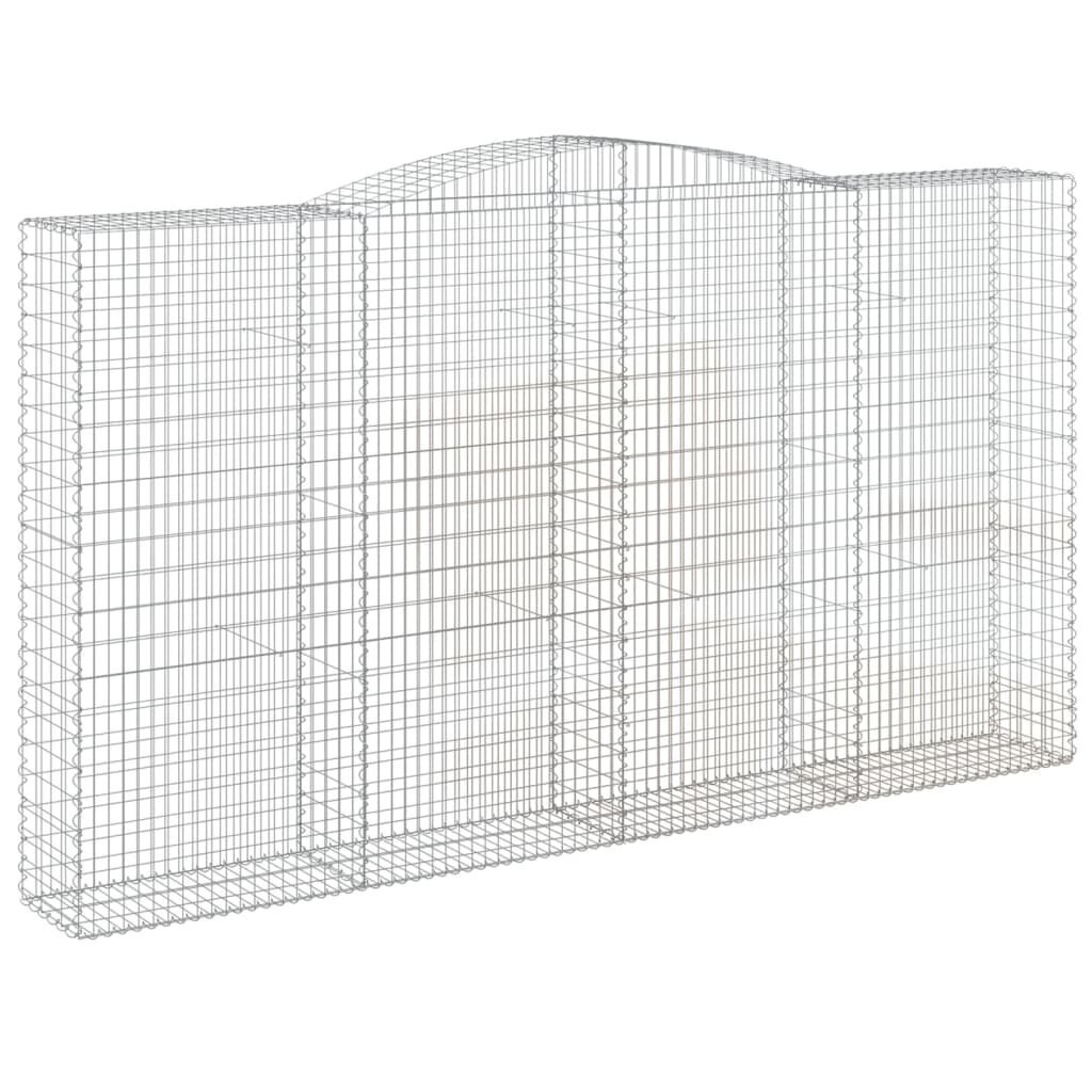 vidaXL Kaarevat kivikorit 6 kpl 400x50x220/240 cm galvanoitu rauta hinta ja tiedot | Aidat ja tarvikkeet | hobbyhall.fi