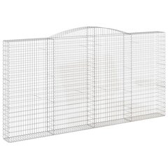 vidaXL Kaarevat kivikorit 4 kpl 400x30x200/220 cm galvanoitu rauta hinta ja tiedot | Aidat ja tarvikkeet | hobbyhall.fi